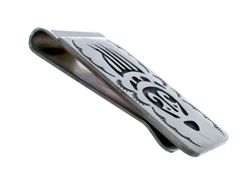 Genuine Sterling Silver Native American Bear Paw Money Clip SN20360